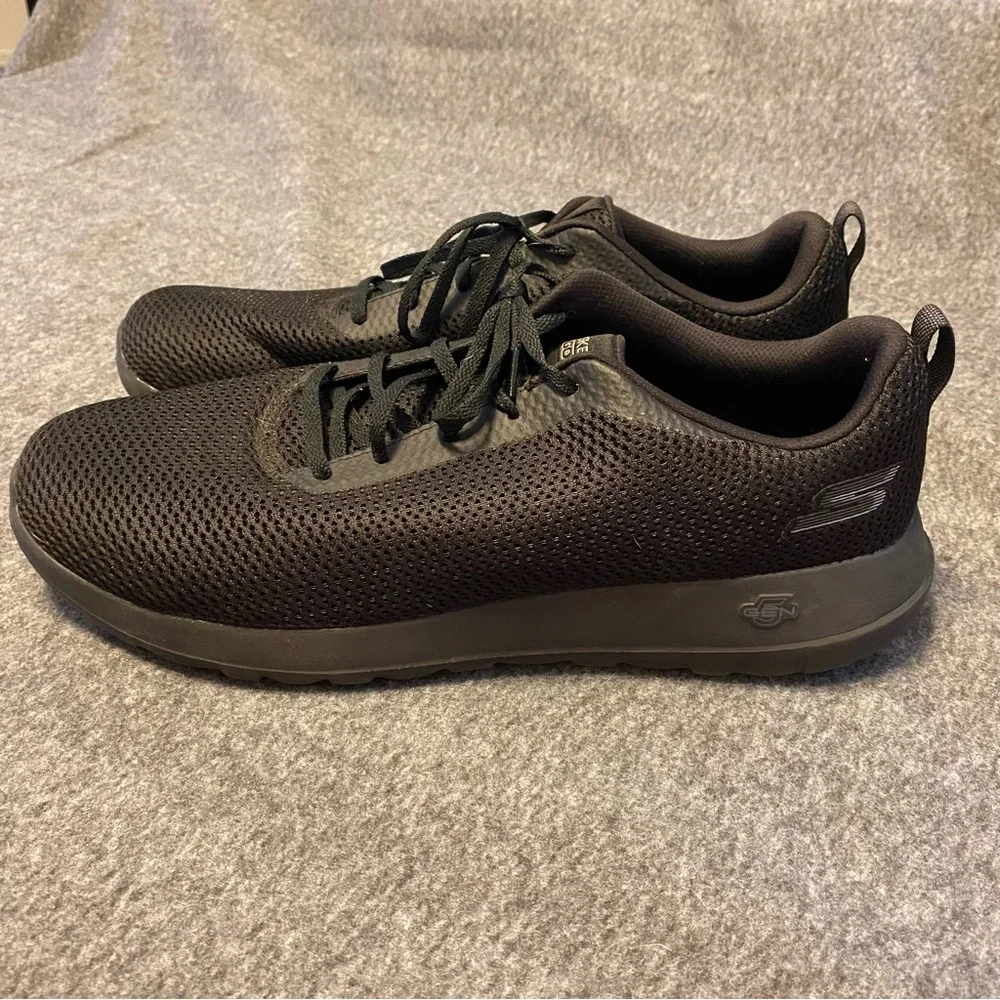 Skechers Sneakers Shoes Mens‎ Size 13 Black Lace Up Goga Max